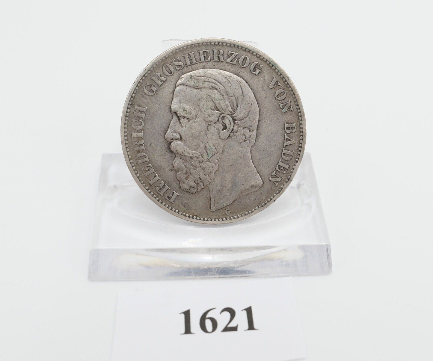 5 Mark 1875 G Jäger J.27 Baden Großherzog Friedrich I. s-ss schön - sehr schön - Antikhandel-Stuttgart