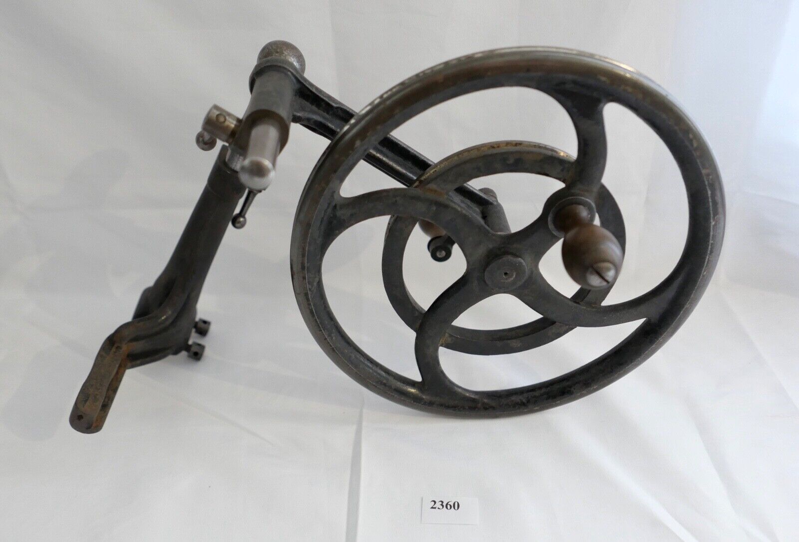 Altes Handrad für Uhrmacherdrehbank Schwungrad Drehstuhl Ø 21 cm - Antikhandel-Stuttgart