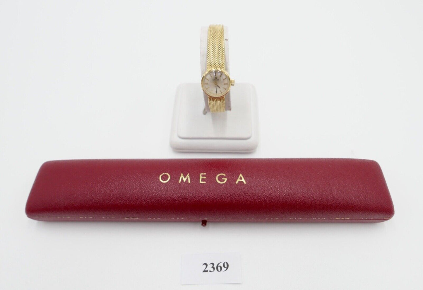 1960er Elegante OMEGA 7173 Gelbgold Damenuhr 750 18K orig. Etui Ø 17mm Kal. 484 - Antikhandel-Stuttgart