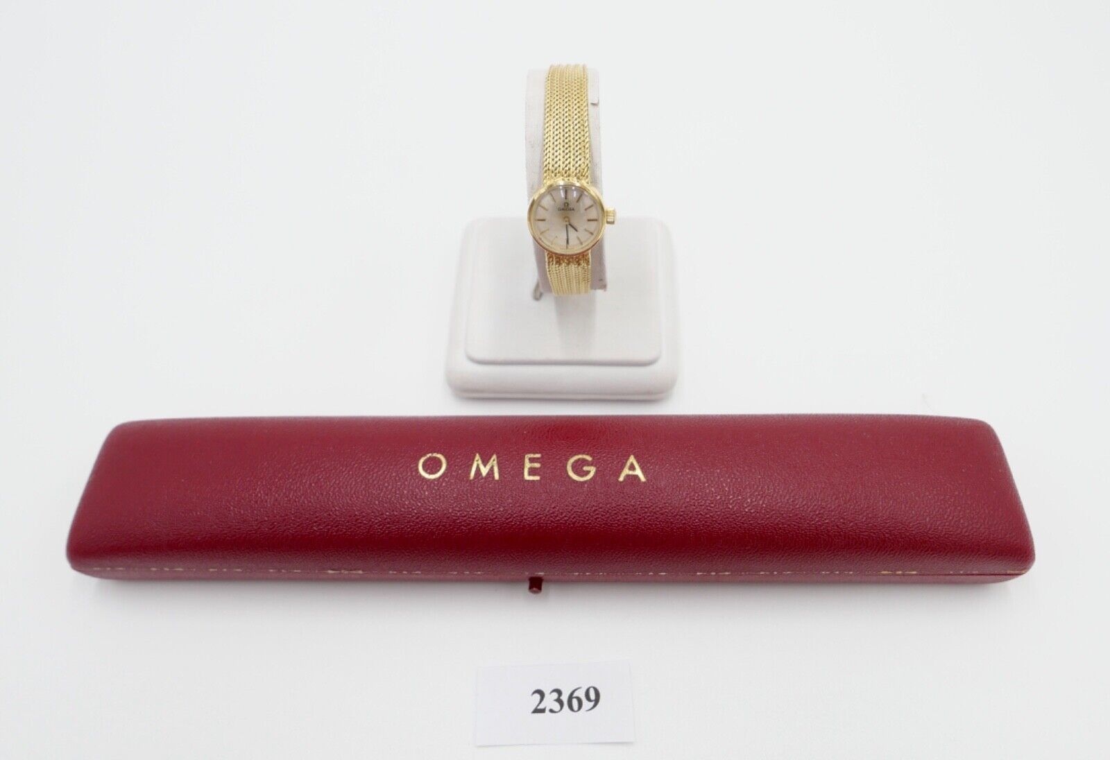 1960er Elegante OMEGA 7173 Gelbgold Damenuhr 750 18K orig. Etui Ø 17mm Kal. 484 - Antikhandel-Stuttgart