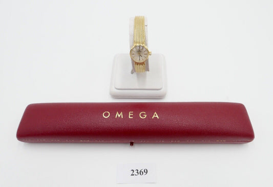 1960er Elegante OMEGA 7173 Gelbgold Damenuhr 750 18K orig. Etui Ø 17mm Kal. 484 - Antikhandel-Stuttgart