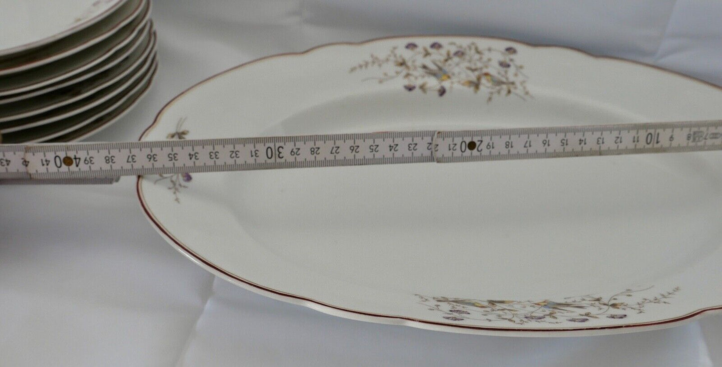 Antikes Jugendstil Friedrich Kaestner Kästner Porzellan 1884-1932 VEILCHEN - Antikhandel-Stuttgart