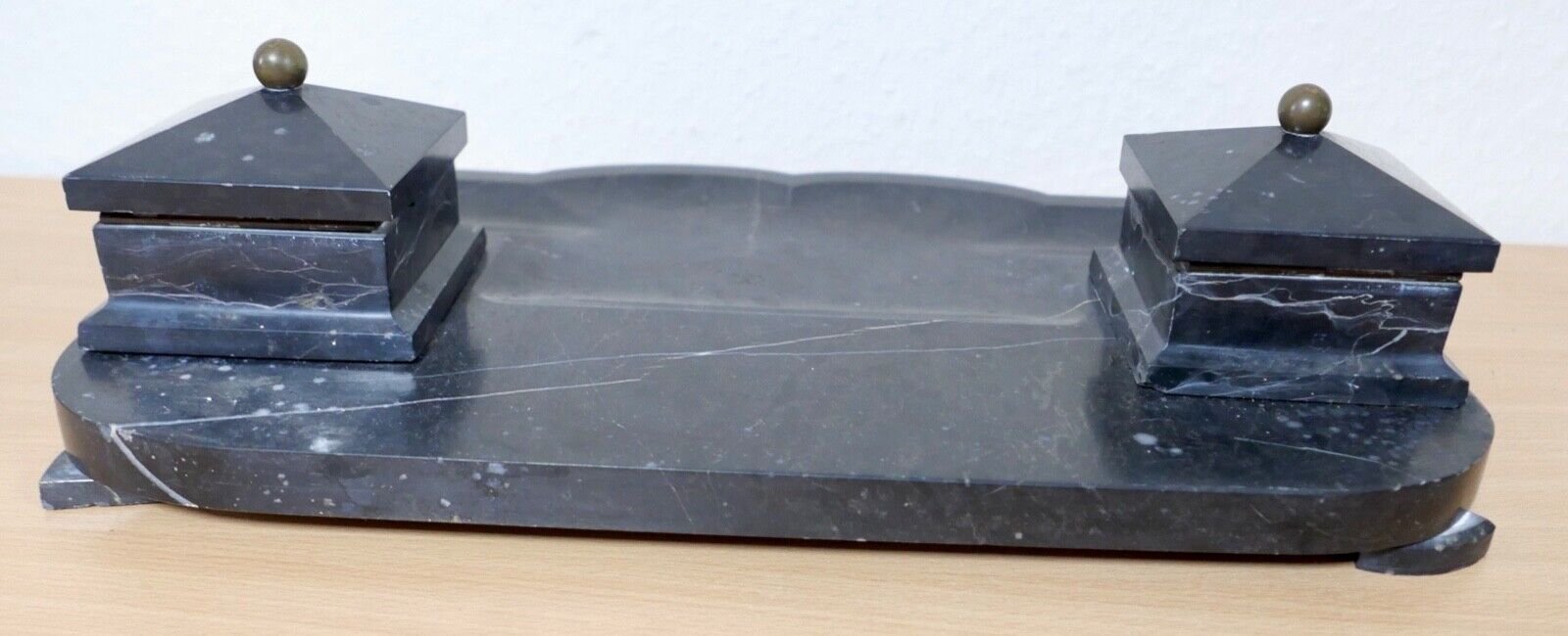 antike Schreibtischgarnitur aus Marmor - Antikhandel-Stuttgart