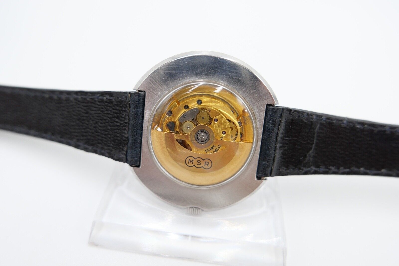 Revue Herren Armbanduhr Skelett Gehäuse Automatic Uhr MSR 1970er Vintage Ø40,7mm - Antikhandel-Stuttgart