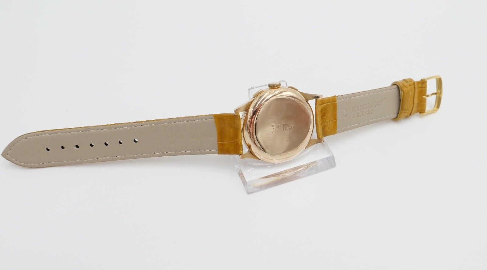 Torina Chronograph 1950er 750 18K Gold Landeron L.248 Herren Armbanduhr Ø 37,5mm - Antikhandel-Stuttgart