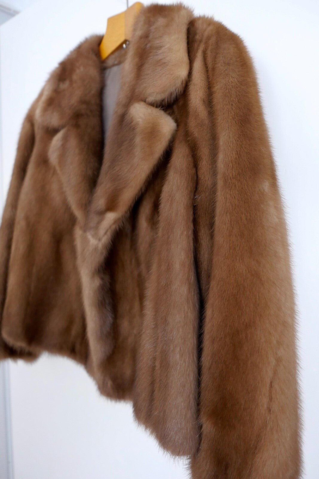 Nerz Pelz Jacke Jäckchen coat braun Größe 38-40