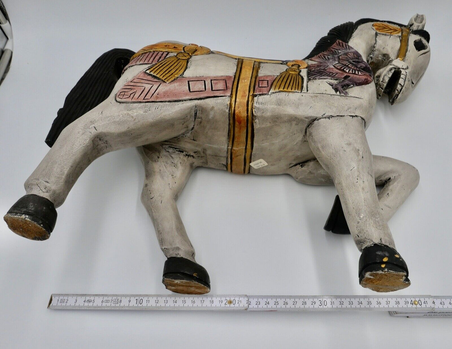 Altes massives Holzpferd 51x49 cm vermutlich Unikat 4,5 Kg - Antikhandel-Stuttgart