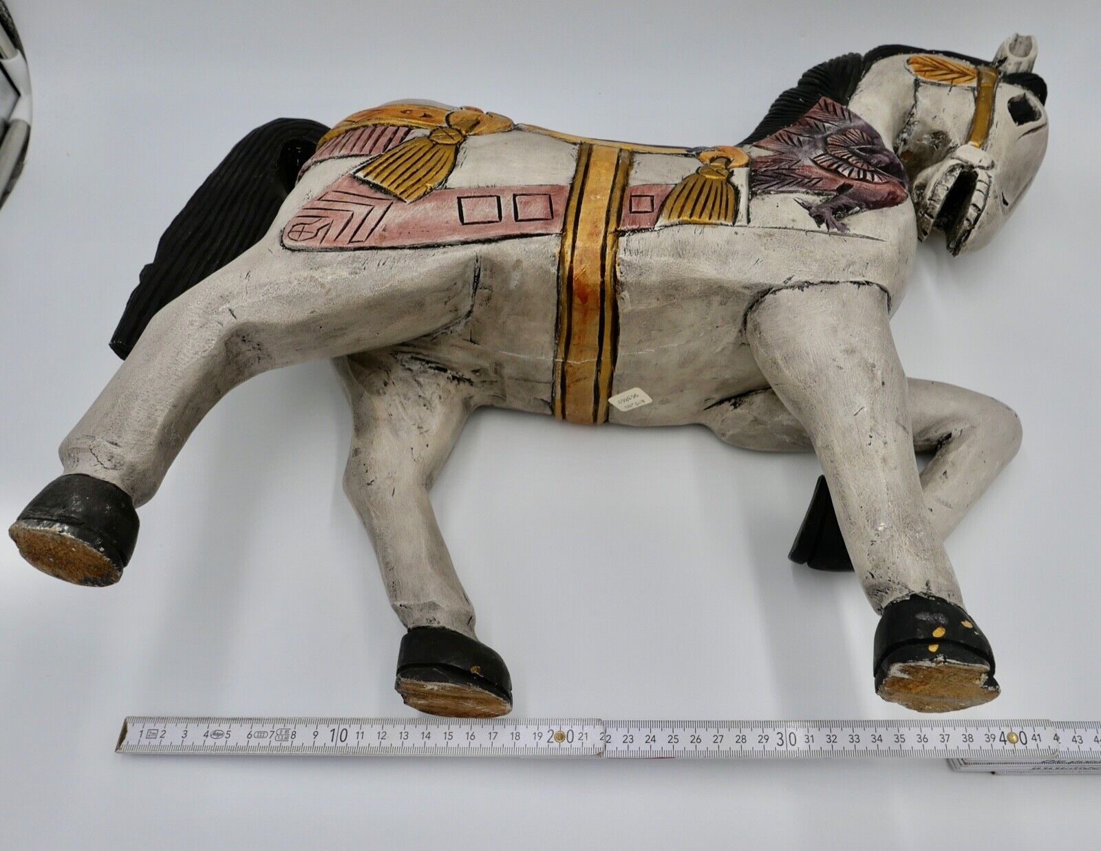 Altes massives Holzpferd 51x49 cm vermutlich Unikat 4,5 Kg - Antikhandel-Stuttgart