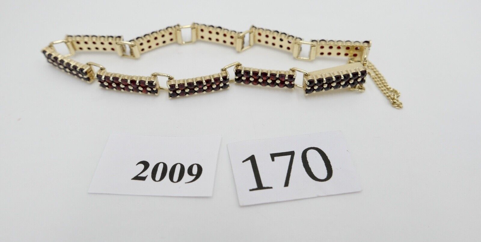 1980er Jahre Glieder Armband Böhmen Grant Gold 585 14K - Antikhandel-Stuttgart