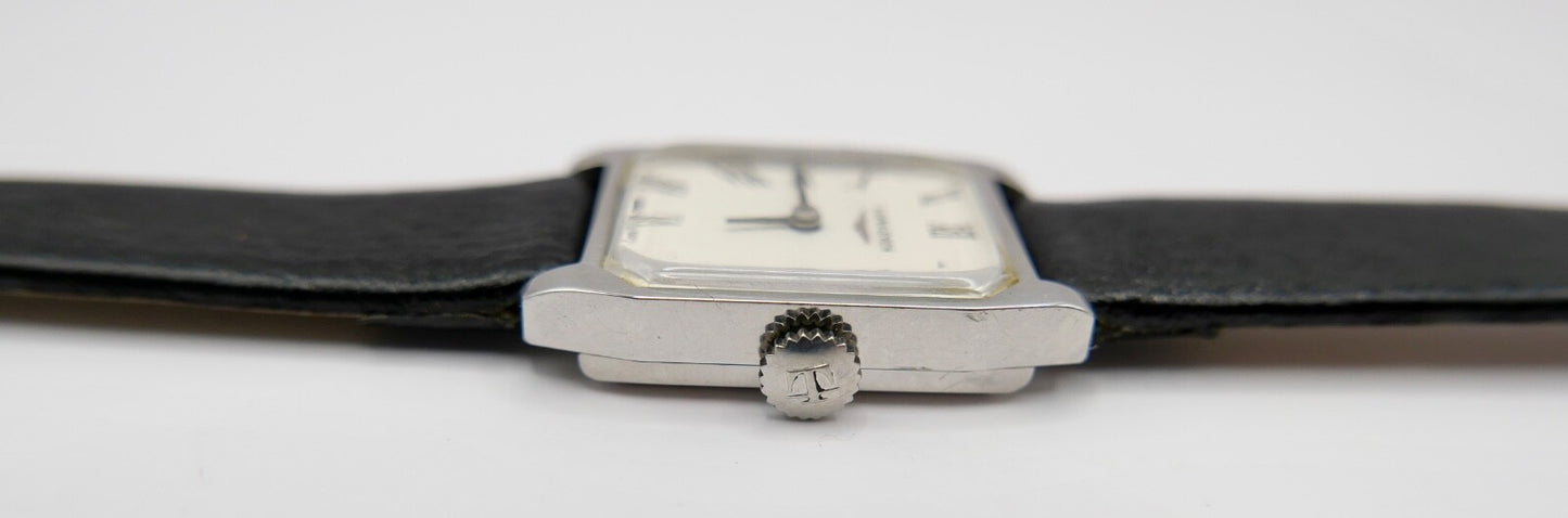 70er Klassische LONGINES Damenuhr Cal. 460 neues Lederarmband Handaufzug 21x18mm