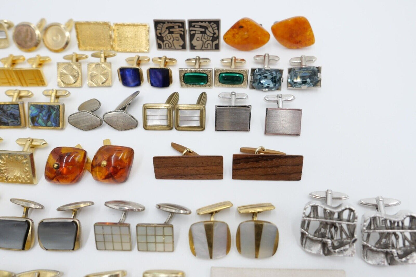 Konvolut LOT Posten Manschettenknöpfe NEU gebraucht 1960-1990er vergoldet 42 St - Antikhandel-Stuttgart