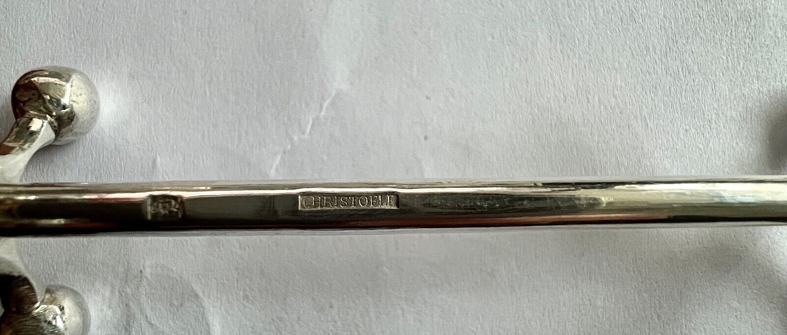 3x Messerhalter Besteck Halter Christofle Kugelkopf Versilbert FRANCE - Antikhandel-Stuttgart