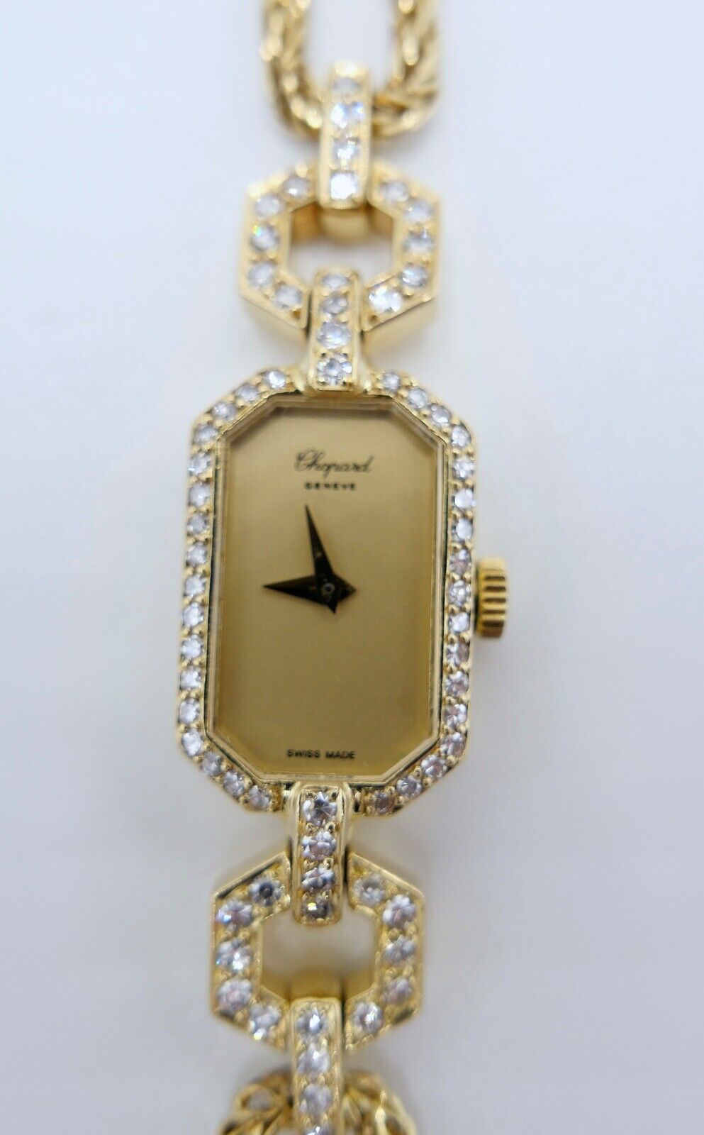 Chopard L.U.C. Damen 750 Gelbgold Armbanduhr 20x13mm 71 Brillanten 1,06 Ct G3736 - Antikhandel-Stuttgart