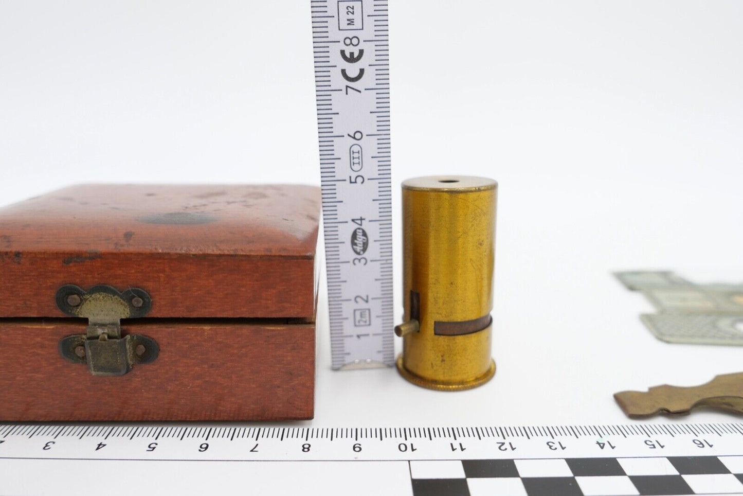 antik um 1880 - 1900 Mikroskop Taschenmikroskop Minimikroskop Reisemikroskop - Antikhandel-Stuttgart