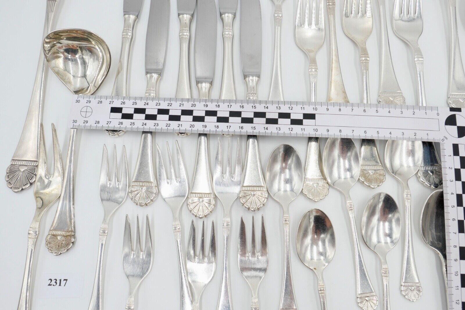 36 Tlg 100 FÜRST FÜROSIL 18/8 Besteck Set Gabel Löffel Messer 100er versilbert - Antikhandel-Stuttgart