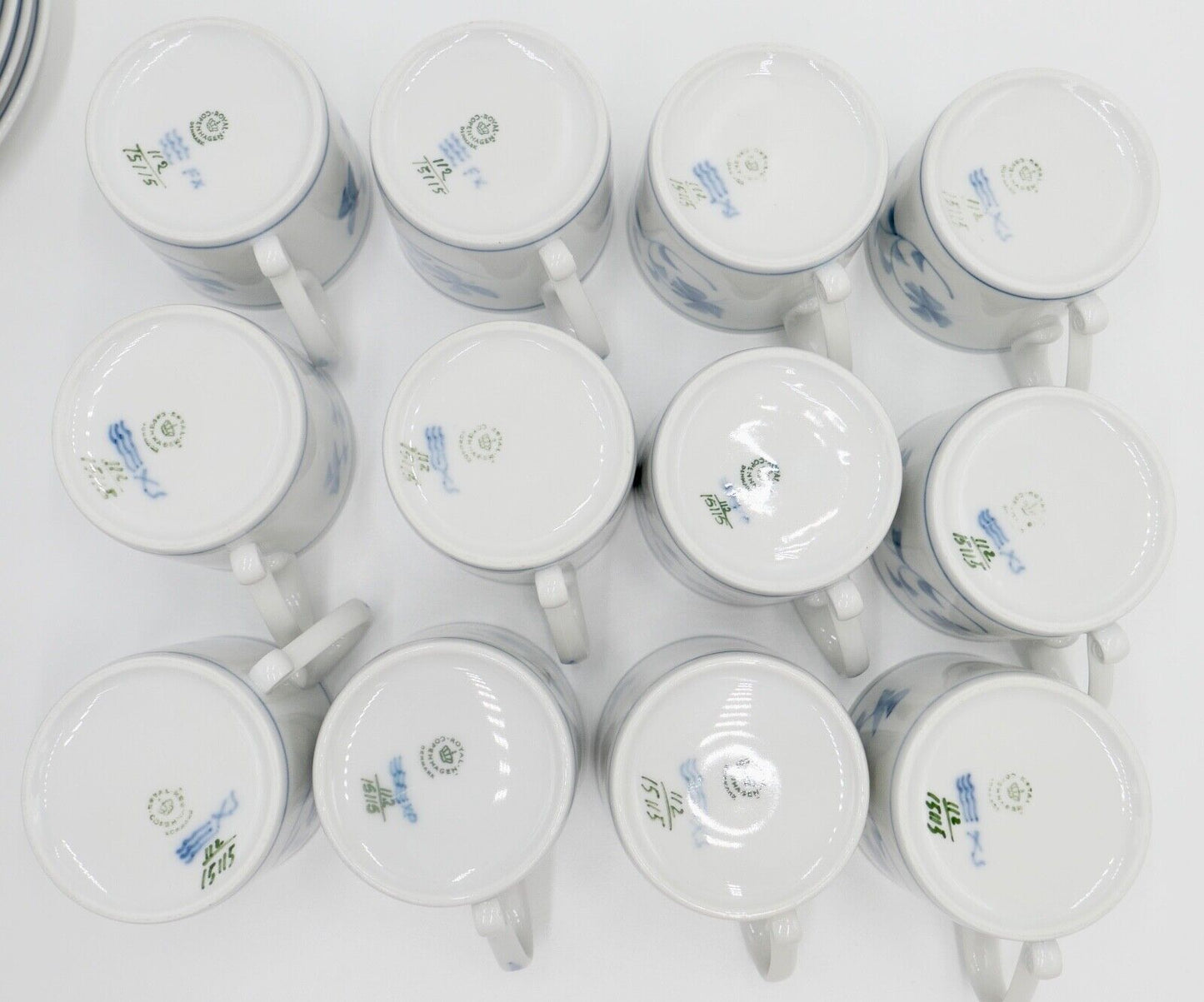 42 Teilig ROYAL COPENHAGEN "NOBLESSE" Teller Tassen Tee Kaffee Service Porzellan - Antikhandel-Stuttgart