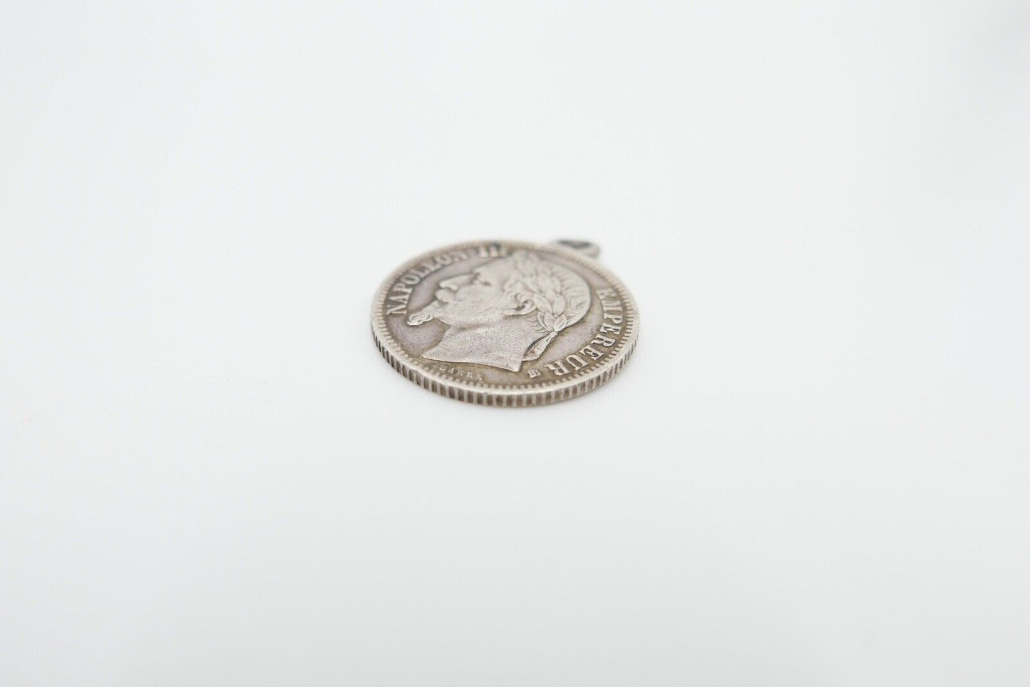 Silber Münze 1 Francs 1866 gefasst Frankreich Napoleon III ss-vz - Antikhandel-Stuttgart