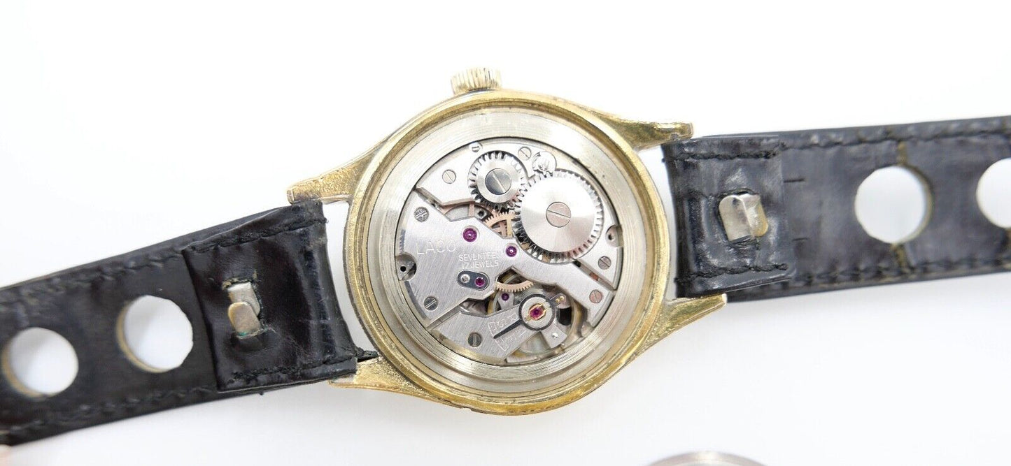 vintage Ende 50er Jahre LACO Sport Herrenuhr Cal. 26 vergoldet - Antikhandel-Stuttgart