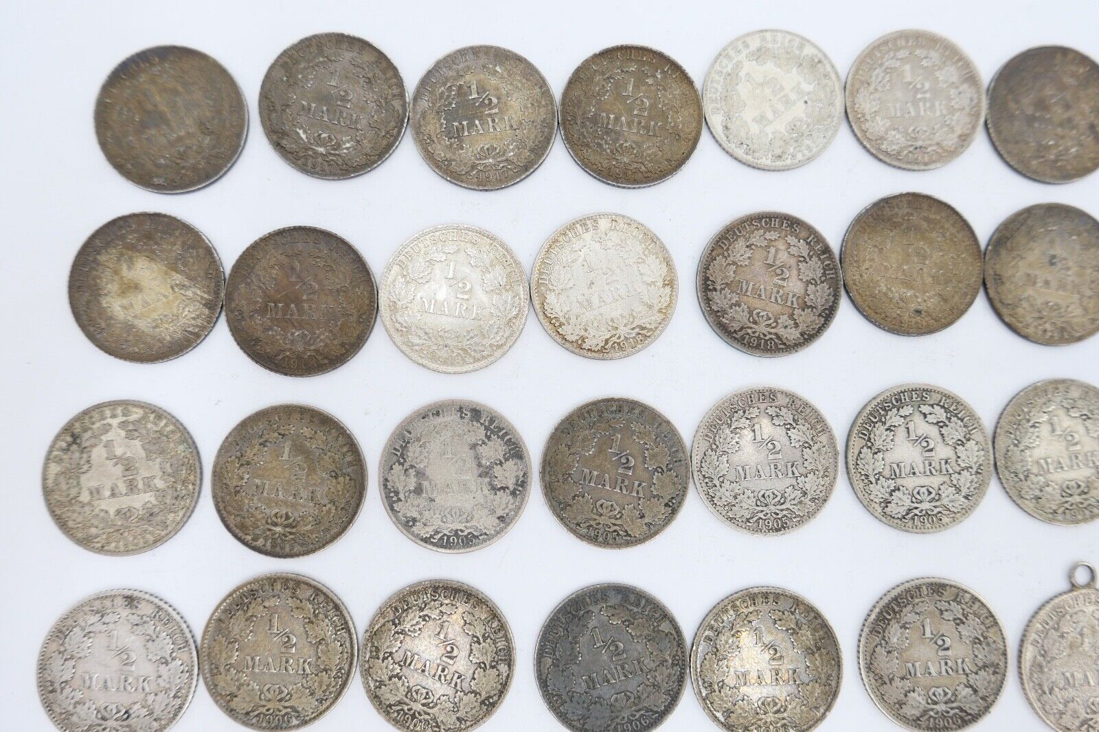 52x 1/2 Mark Jäger 16 / J.16 Silber 1905-1919 A D E F G ss-stg - Antikhandel-Stuttgart