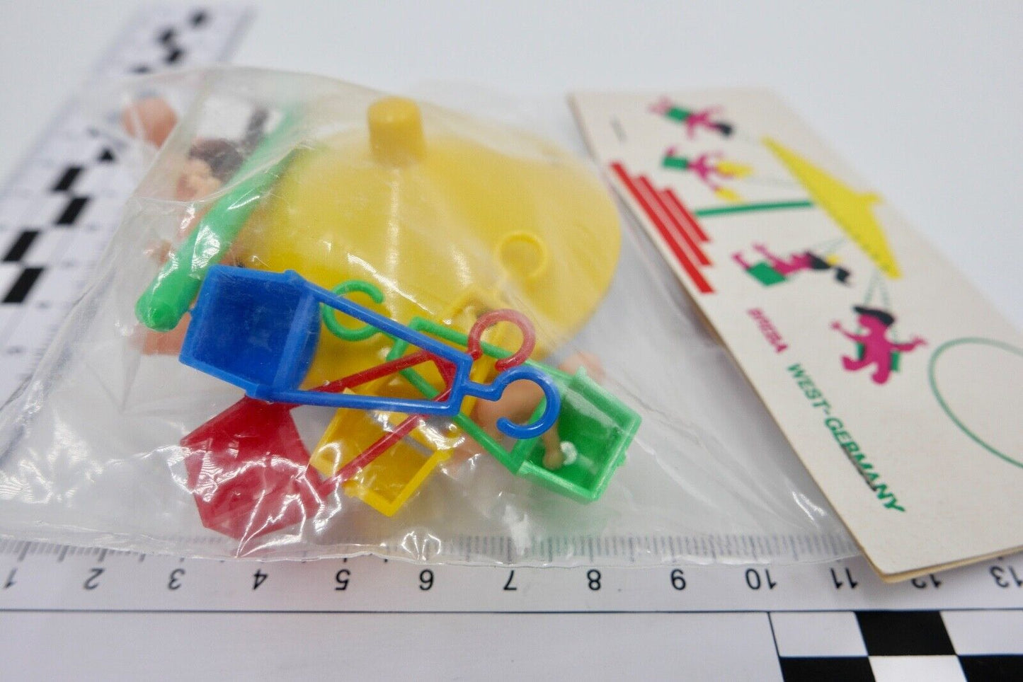 Altes Kettenkarussell old toy Ø: 6,5cm BREBA WEST GERMANY NEU 50/60er OVP - Antikhandel-Stuttgart