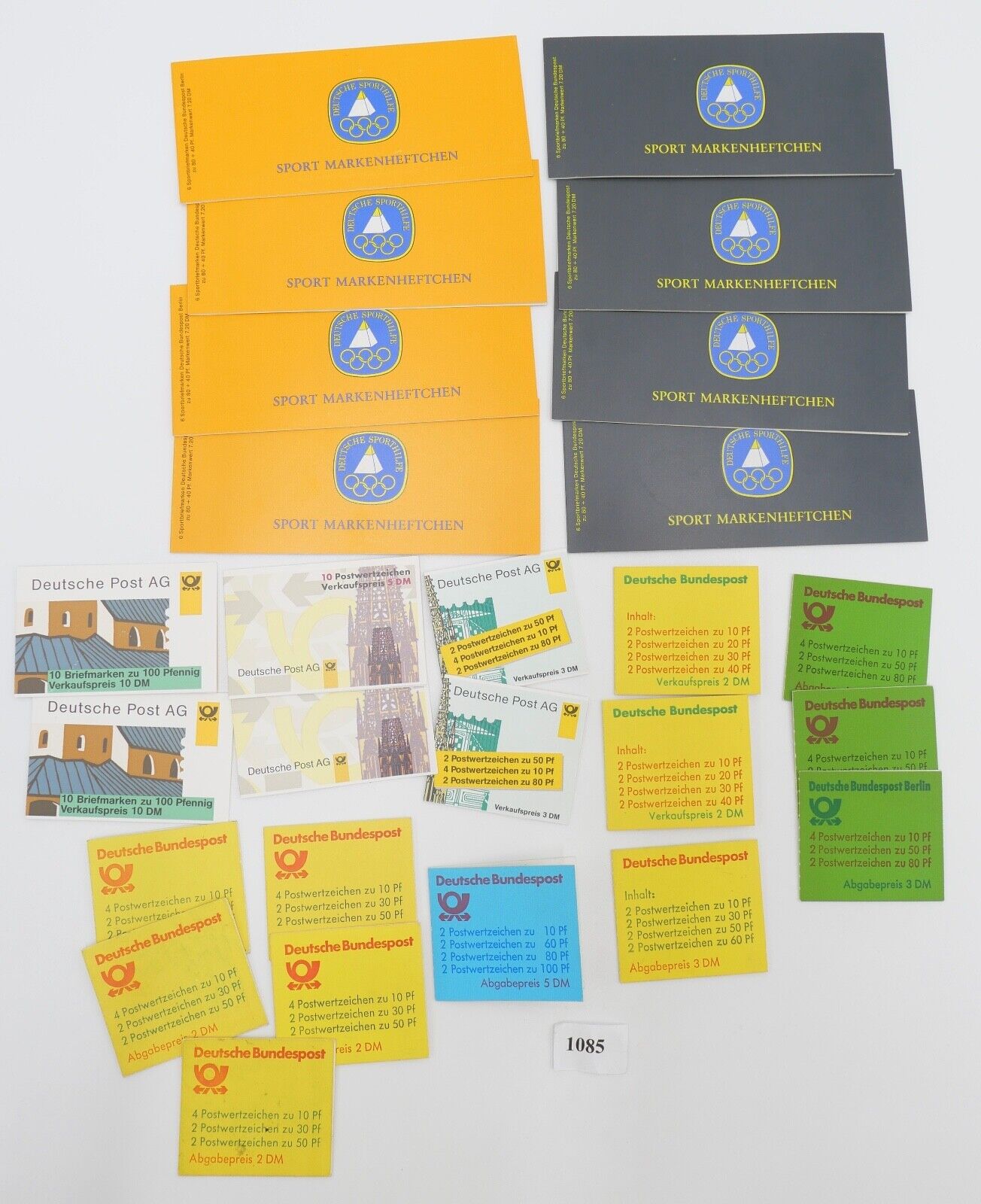 Posten 26 Stück Sport Markenheftchen Kegel Basketball Sehenswürdigkeiten Burg - Antikhandel-Stuttgart