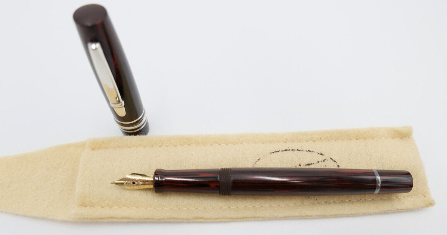 NEUwertig OVP 1997 Vintage 5002 STIPULA RB Novecento Oval Ebonite R/B Woodgrain - Antikhandel-Stuttgart