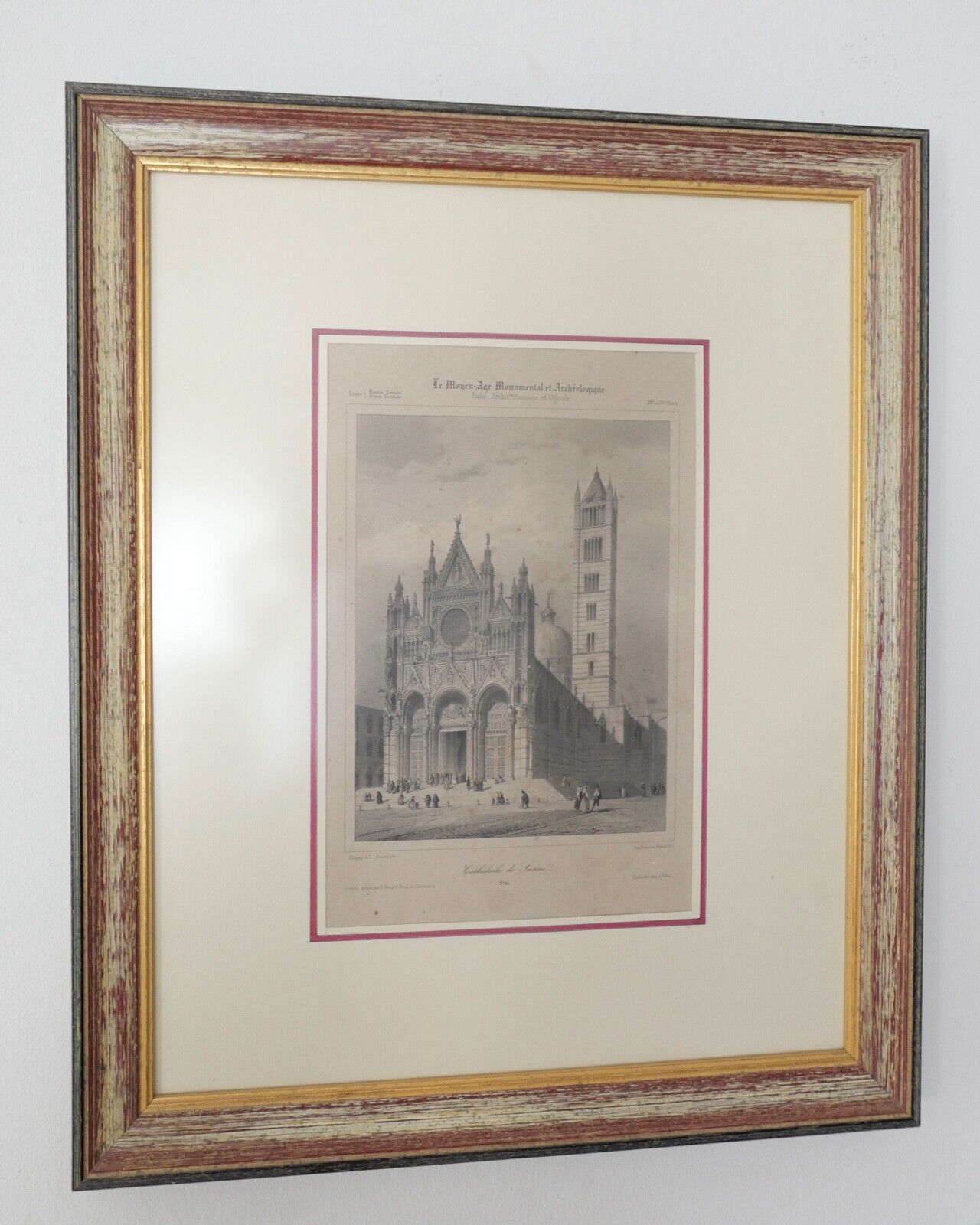 Lithografie Cathedrale de Sienne Hauser Paris Le Moyen-Age Monumental et Archéol - Antikhandel-Stuttgart