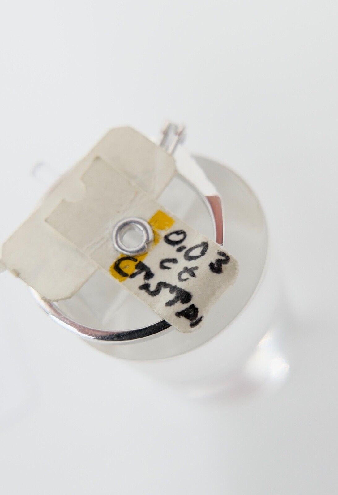 - NEU - 90er Jahre Solitär Ring Weißgold Gold 585 14K Brillant 0,03 Ct Gr. 53 54 - Antikhandel-Stuttgart