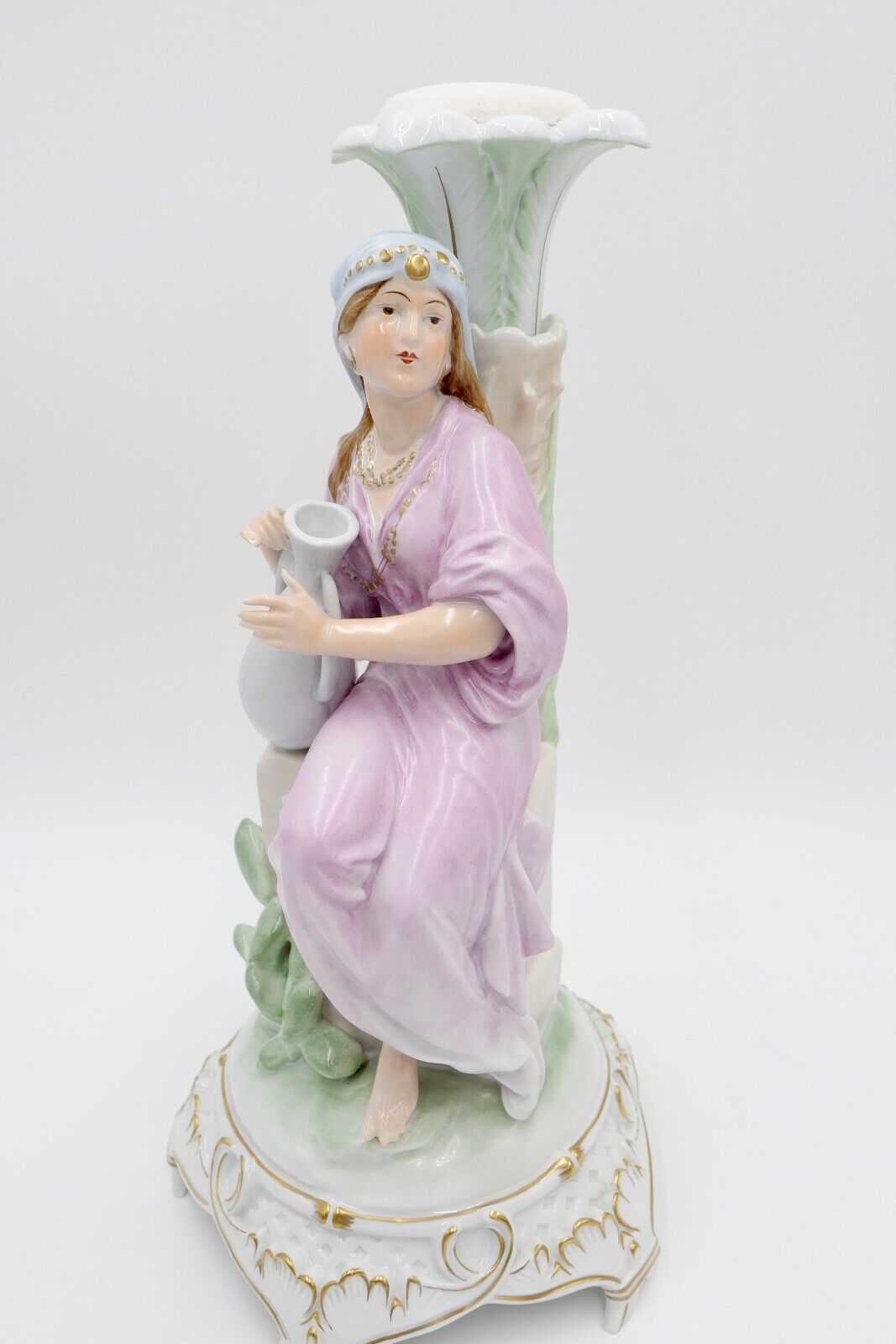 PMP Plaue Schierholz " Tafelaufsatz Obstschale " Wasserträgerin 45cm J. Freitag - Antikhandel-Stuttgart