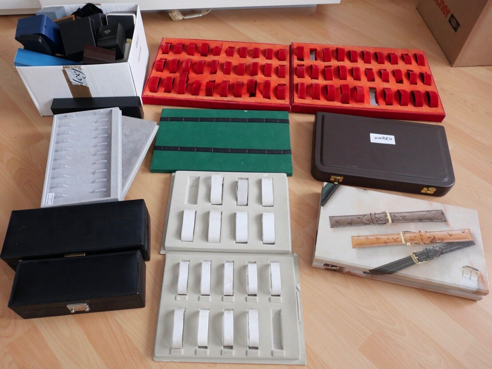 Vintage Box ETUI Uhren Uhrenbox Uhrenhalter Uhrenkoffer Uhrenaufbewahrung - Antikhandel-Stuttgart