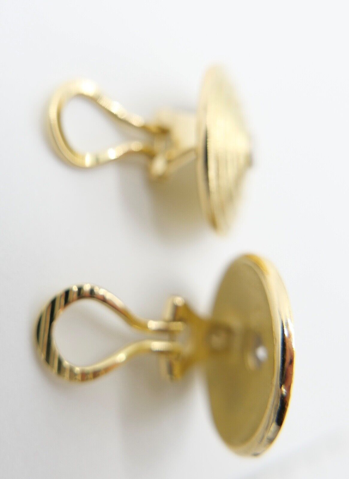 Ohrclips Ohrringe 750 18K Gold Brillanten 0,24 Ct Lupenrein ( aus einem Set ) - Antikhandel-Stuttgart