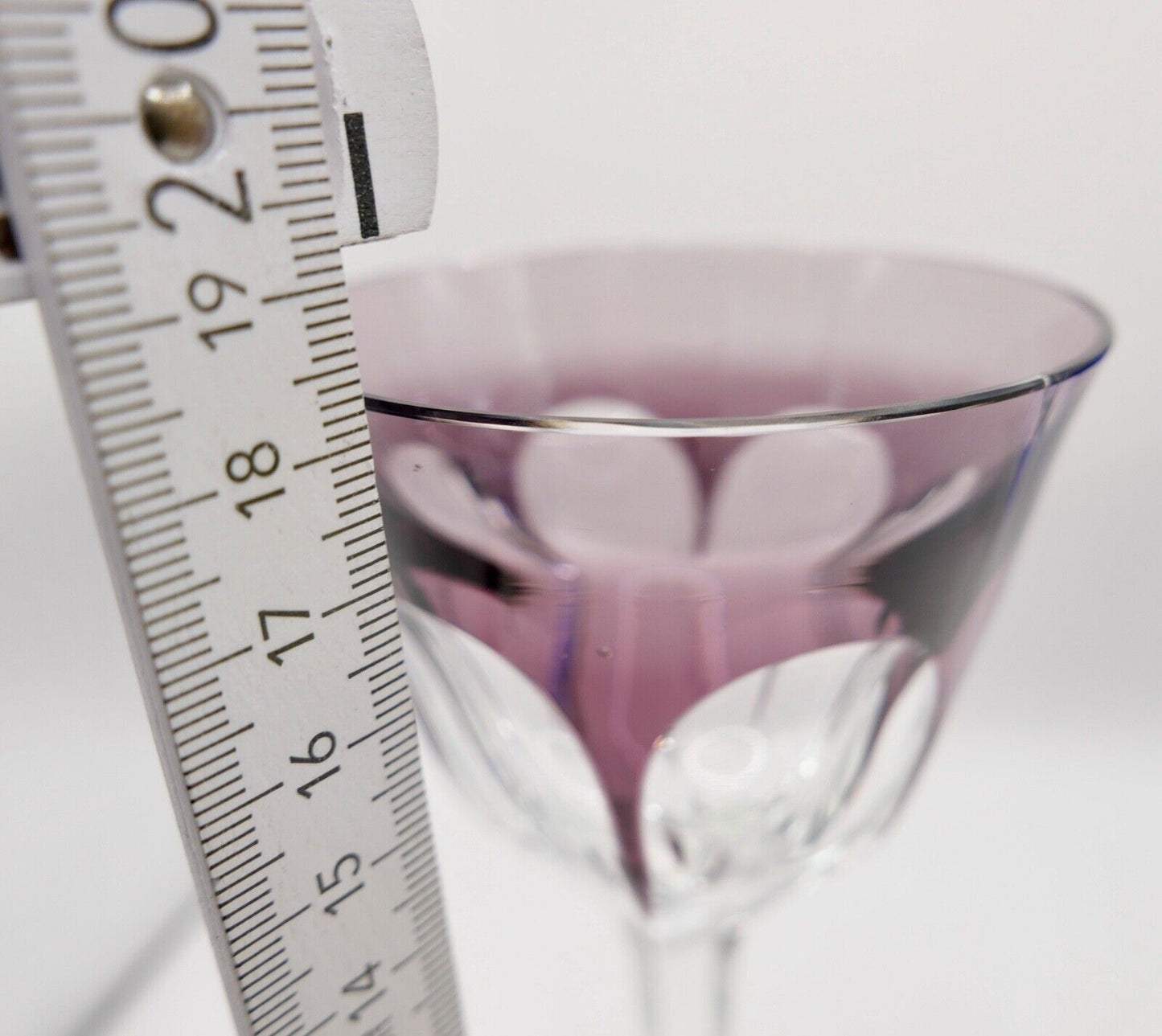 3x original bunte Bleikristall Weingläser " MOSER " LADY HAMILTON " 18,5 cm - Antikhandel-Stuttgart