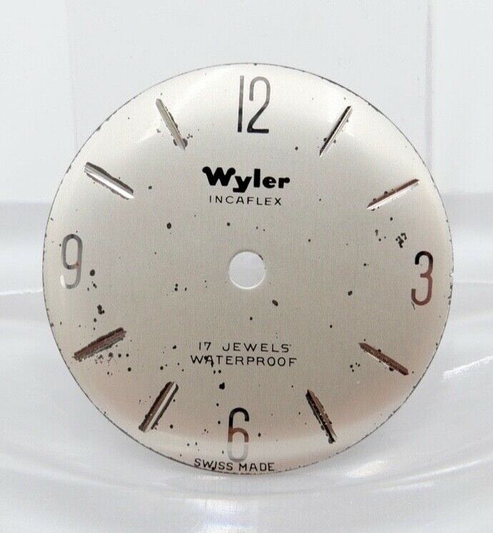 selten WYLER Incaflex Zifferblatt Ø 23 mm vintage rar Waterproof 17 Jewels - Antikhandel-Stuttgart