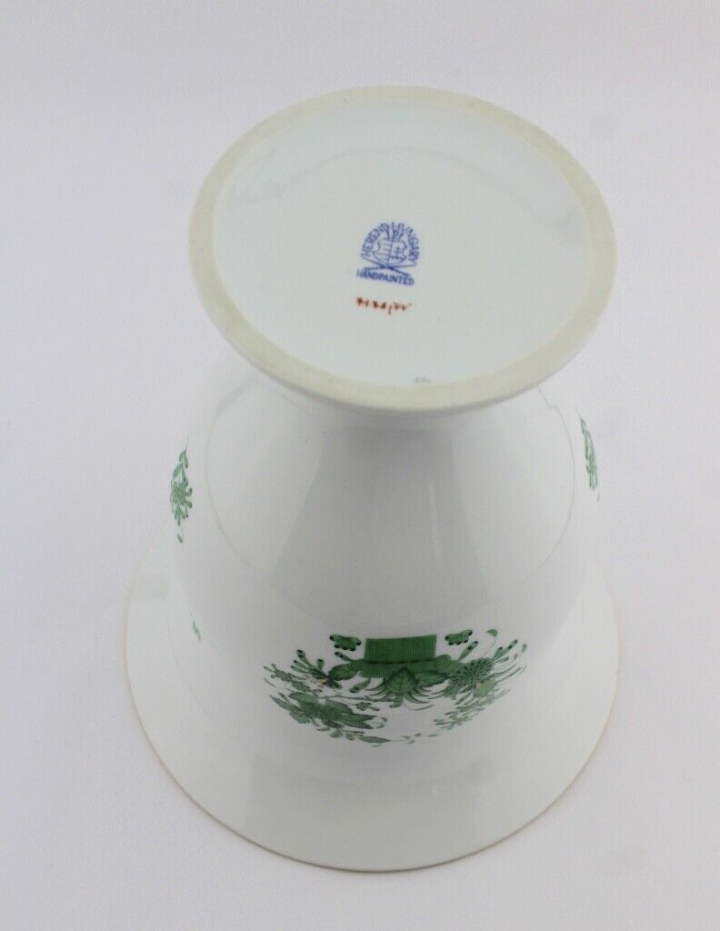 Herend Hungary Porzellan Vase 7178 " Indischer Blumenkorb " Grün 20 cm - Antikhandel-Stuttgart