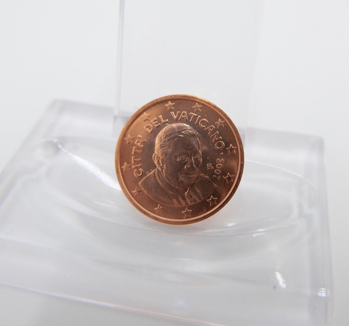 Vatikan 2 Euro Cent Münze 2007 R sehr shön in Kapsel - Antikhandel-Stuttgart