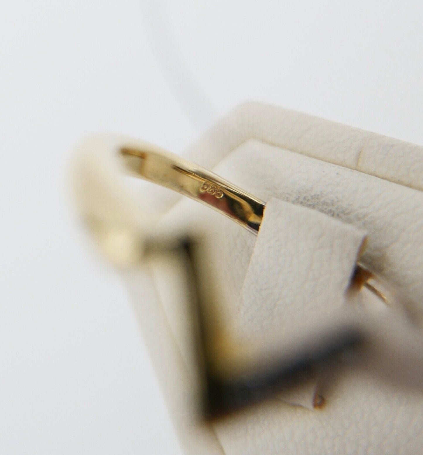 Wishbone V-Form Bicolor Weiß Gelb Gold Brillant Ring 585 14K Gr. 55 Diamanten - Antikhandel-Stuttgart