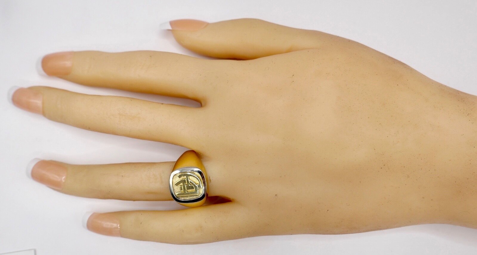 Herren Monogramm AA Goldring 750 18K Gr. 59 / 60  Siegelring NEUwertig