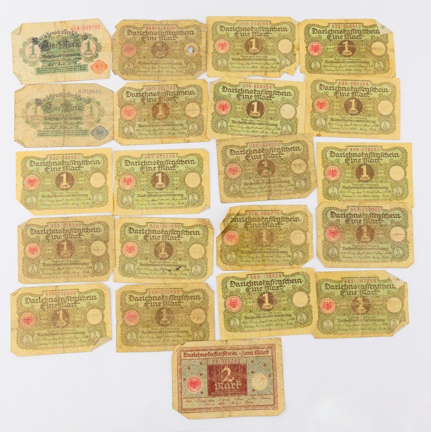 53 Scheine Inflation Posten Konvolut Geldscheine RO. Banknoten Mark Dinar - Antikhandel-Stuttgart