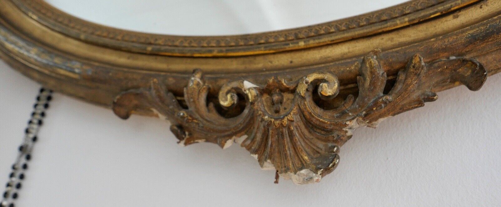 Antiker ovaler Wandspiegel 19. JH. 82x65cm um 1820 Restaurierungsbedürftig - Antikhandel-Stuttgart