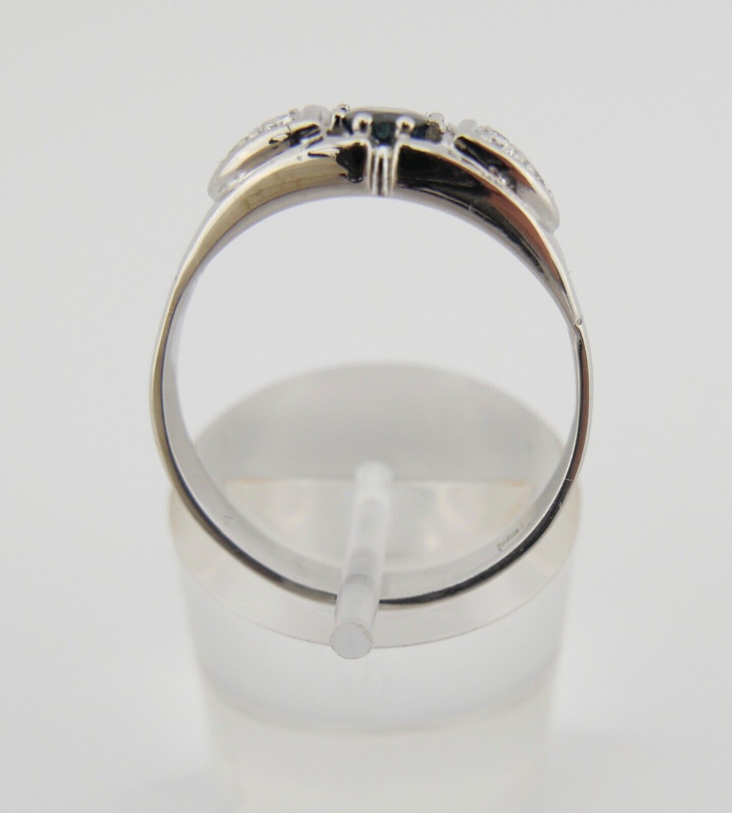 Weißgold Damen Ring synthetisch Saphir & Brillanten Gr. 63 0,14 Ct 585 14K - Antikhandel-Stuttgart