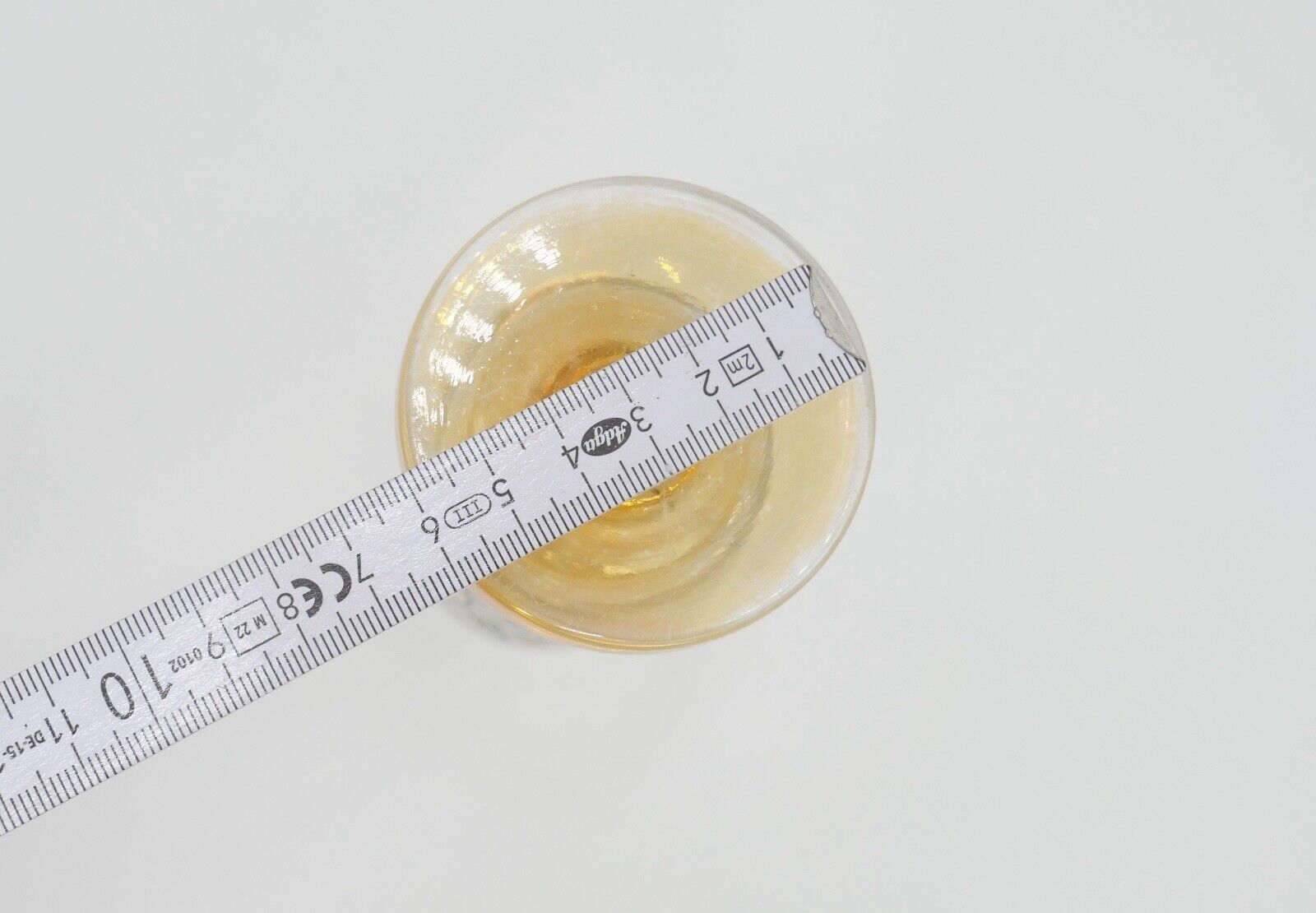 antik Glas / Becher handbemalt zum Andenken 15 cm hoch Gedenkglas - Antikhandel-Stuttgart