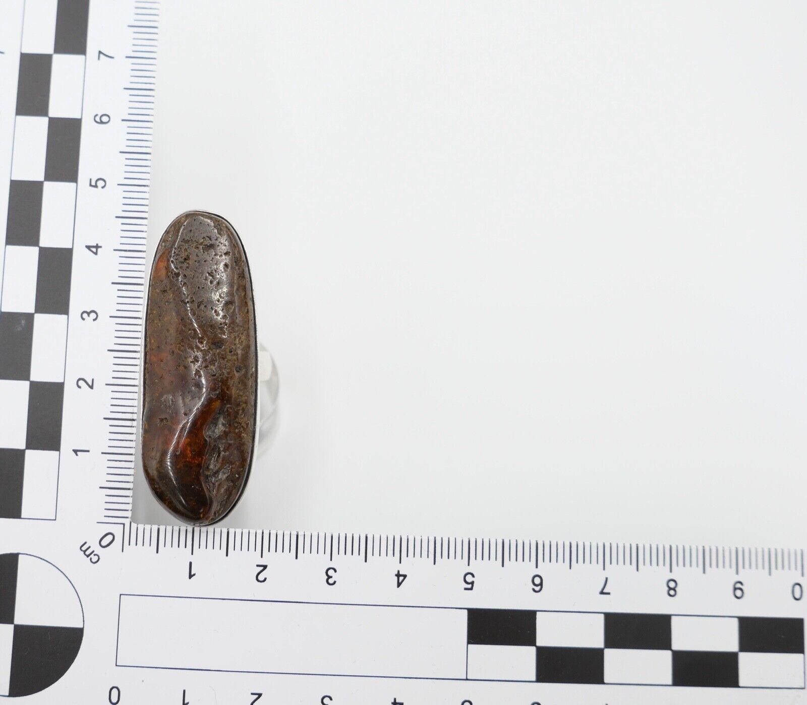 Bernstein Designer Ring Gr. 57 Silber 925 - Antikhandel-Stuttgart