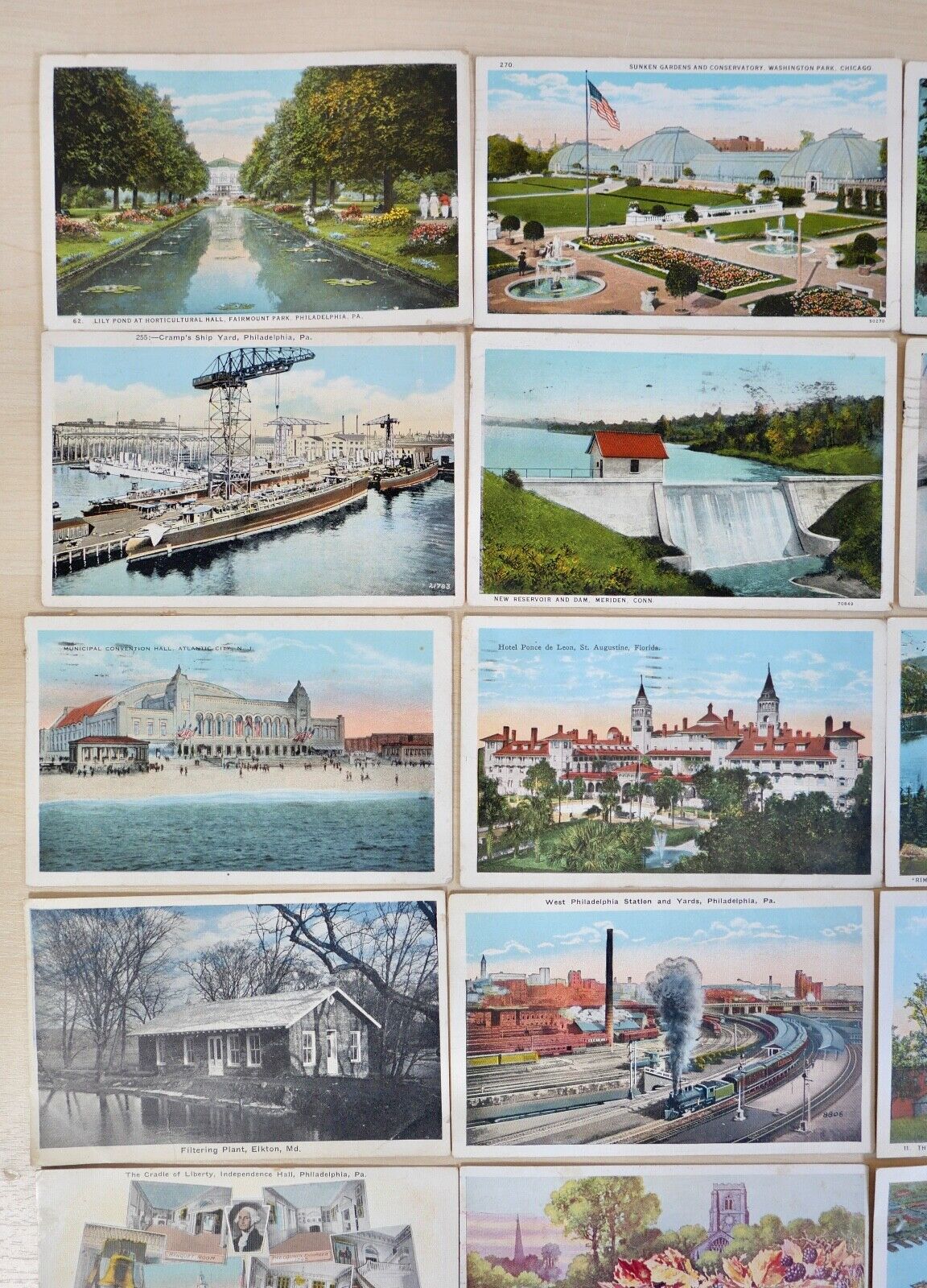 antike Ansichtskarten Postkarten Briefmarke Washington Chicago Philadelphia USA - Antikhandel-Stuttgart