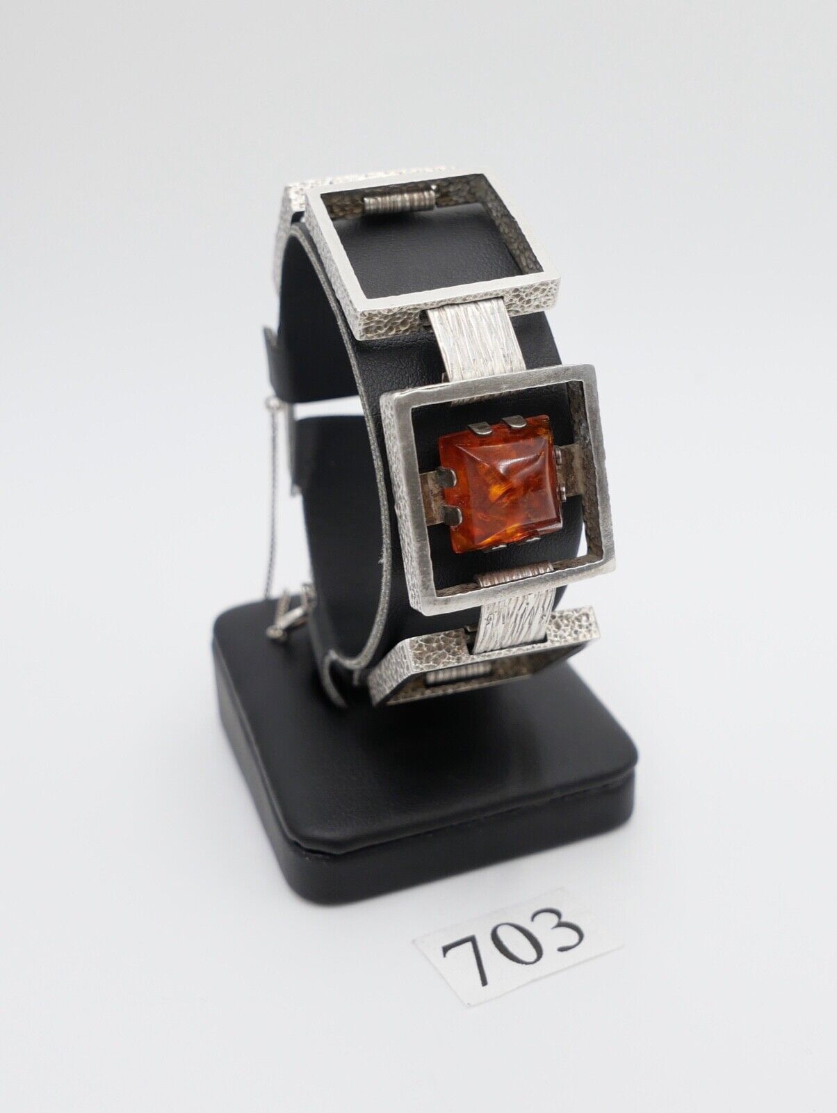 vinatge FISCHLAND Bernstein Armband 58,6 gr silber 835 Amber - Antikhandel-Stuttgart