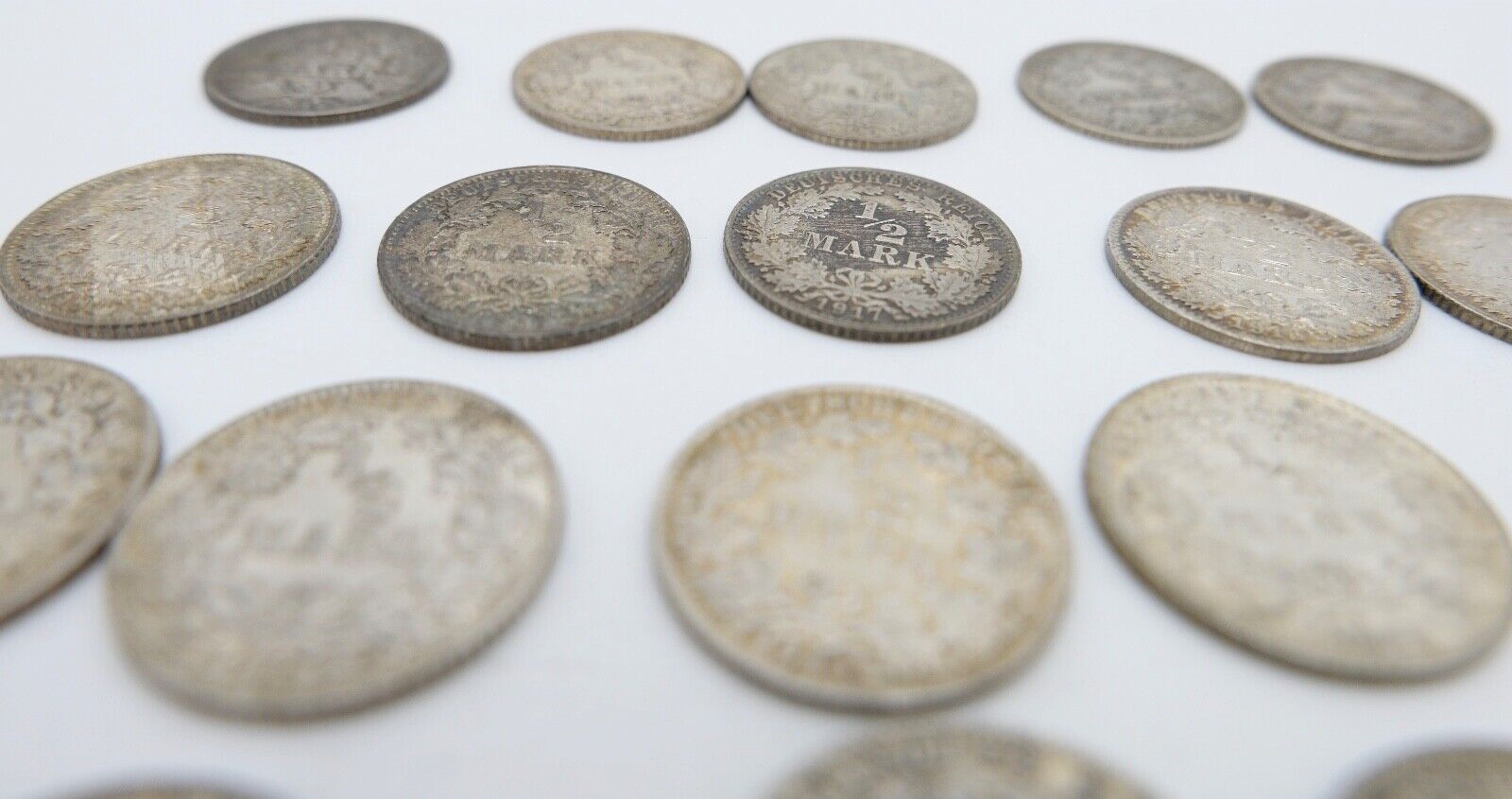 39x 1/2 Mark Jäger 16 / J.16 Silber 1905-1919 ss-stg sehr schön - Stempelglanz - Antikhandel-Stuttgart