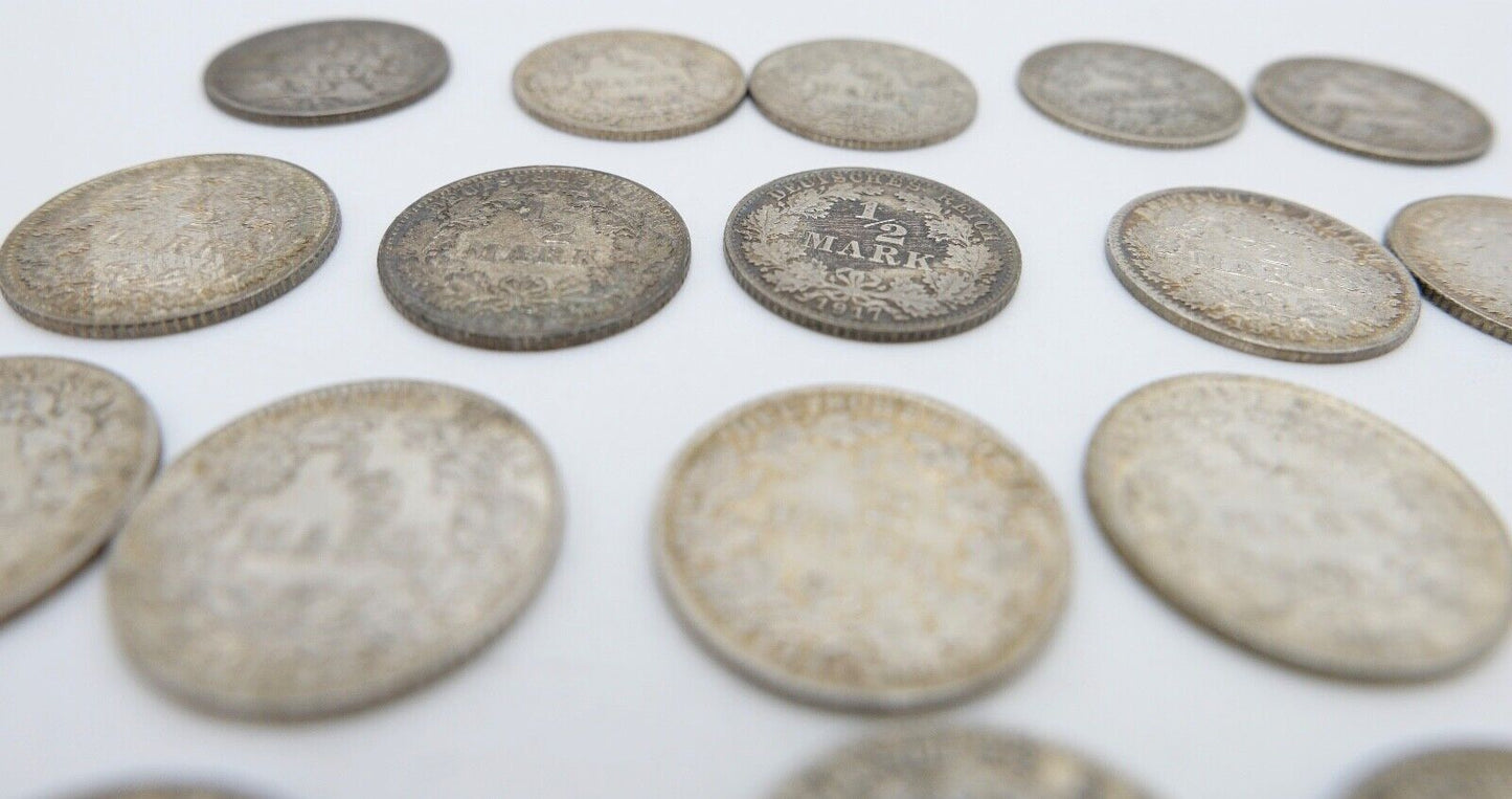 39x 1/2 Mark Jäger 16 / J.16 Silber 1905-1919 ss-stg sehr schön - Stempelglanz - Antikhandel-Stuttgart