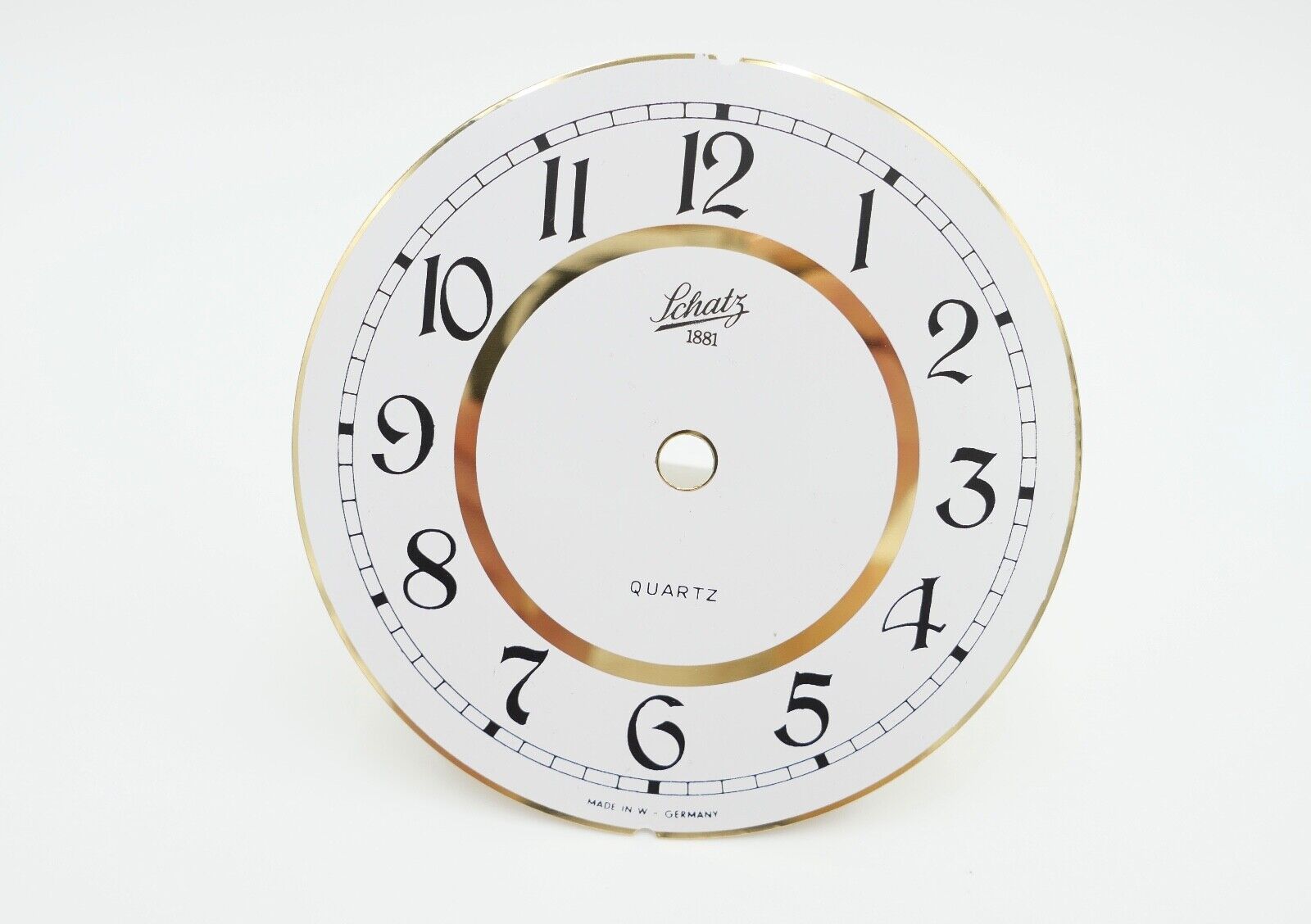 NEU aus Uhrmacherauflösung SCHATZ 1881 Quartz Zifferblatt Ersatzteile Messing - Antikhandel-Stuttgart