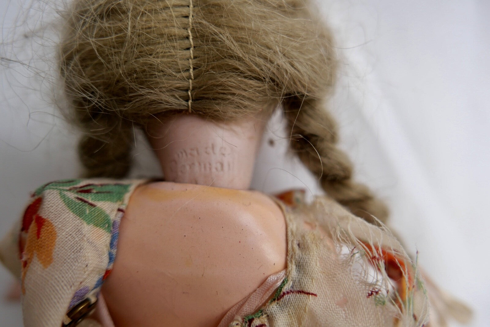 kleine antike Biskuit Porzellan Puppe Made in Germany 22 cm mit Schlafaugen - Antikhandel-Stuttgart