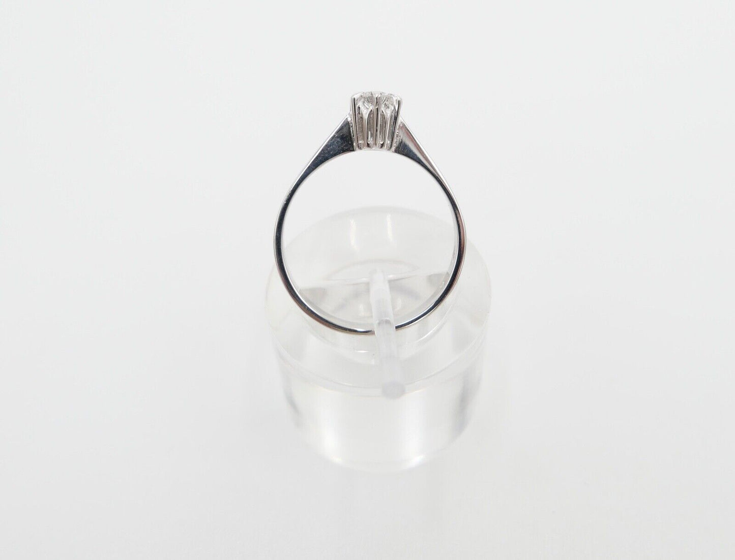 Solitär Ring Weißgold 750 / 18K Brillant SI / F 0,17 Ct Gr.56 Verlobung Hochzeit - Antikhandel-Stuttgart