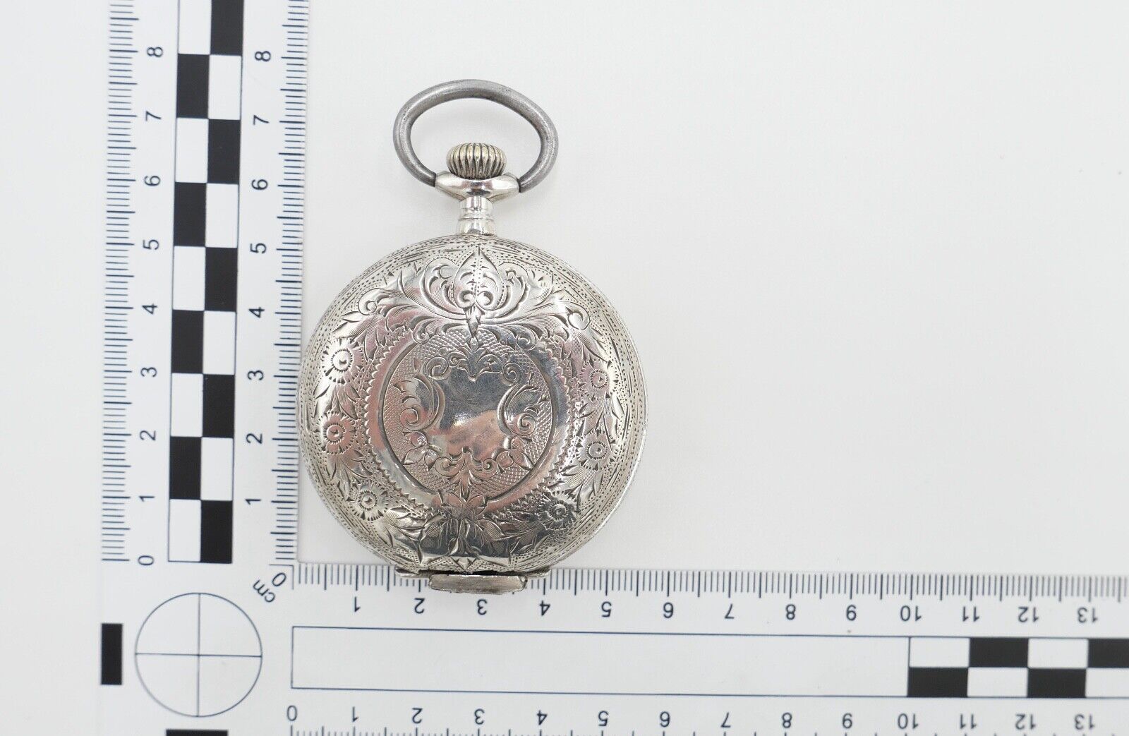 große antike Silber Savonette Taschenuhr Ø 53 mm um 1900 Olgetta funktionsfähig - Antikhandel-Stuttgart